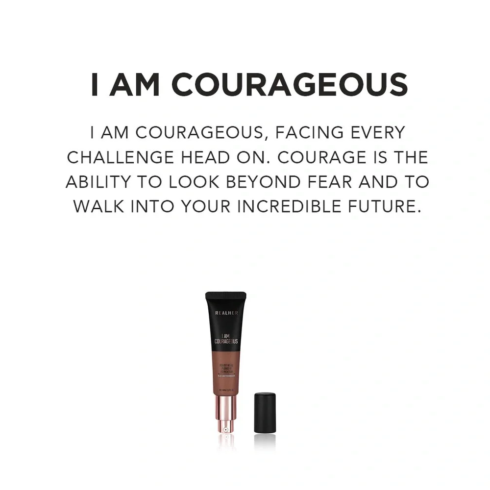 Rare NEW Realher Power Wear Probiotic Foundation I Am Courageous (Golden) 1.2 Oz